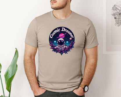 brand:Bella Canvas|color:Heather Tan|Cosmic Dreamer T Shirt Design Graphic T-Shirt