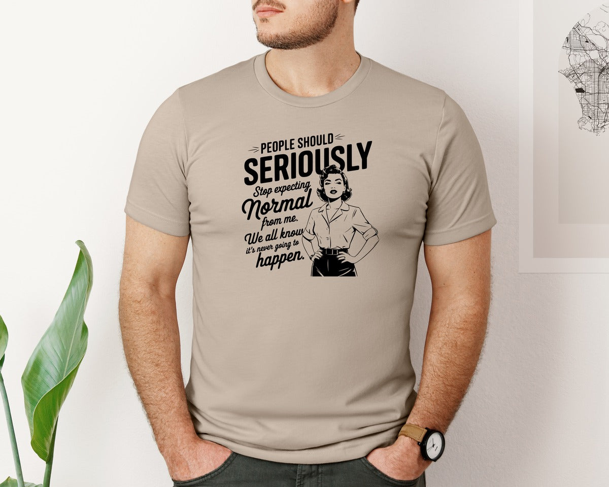 brand:Bella Canvas|color:Heather Tan|Vintage Funny Trendy Woman Shirt Design Graphic T-Shirt