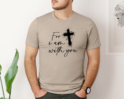 brand:Bella Canvas|color:Heather Tan|Fear Not Christianity Bible Graphic T-Shirt