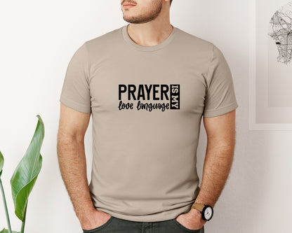 brand:Bella Canvas|color:Heather Tan|Pray With Me Christian Front Back Graphic T-Shirt