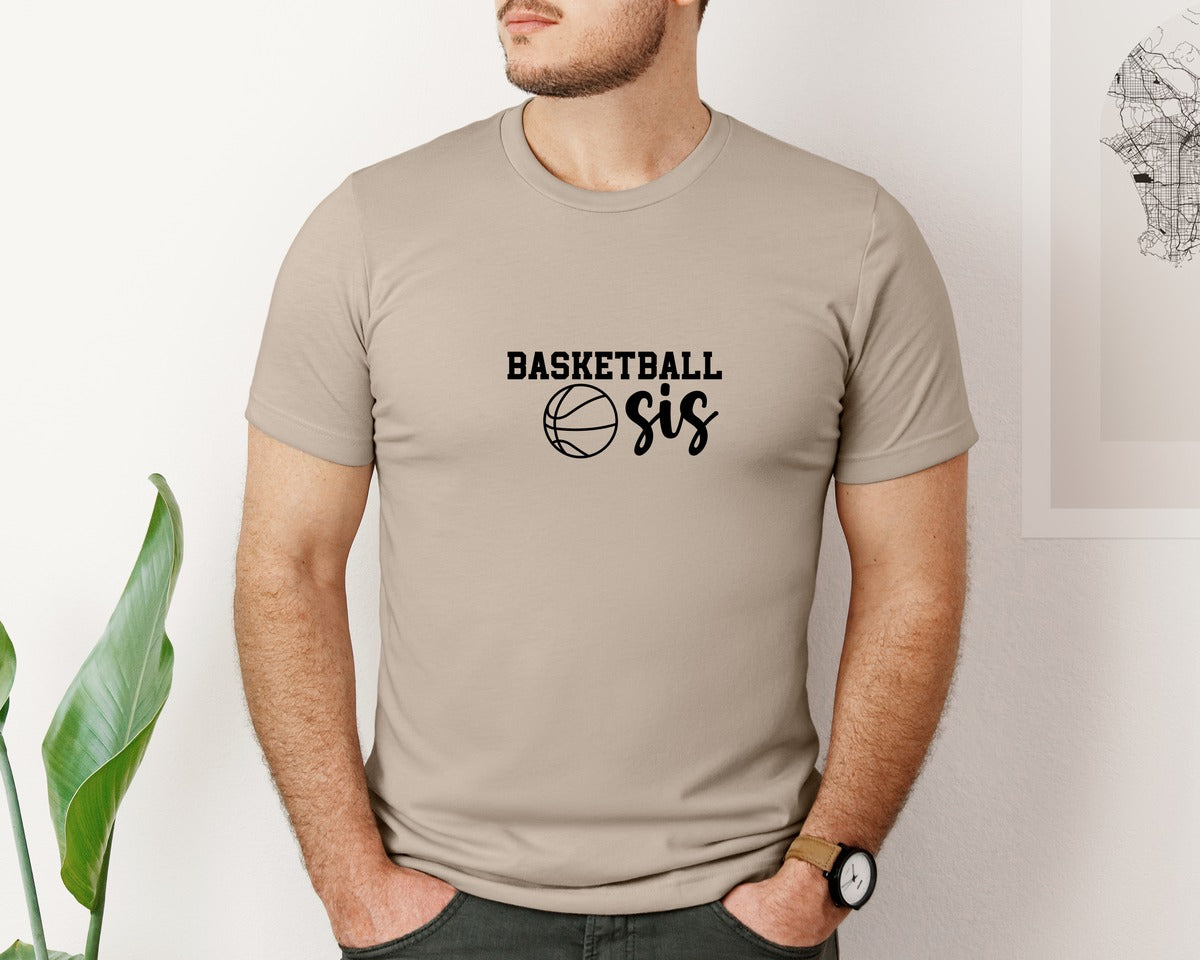 brand:Bella Canvas|color:Heather Tan|Basketball Sis 2 Graphic T-Shirt