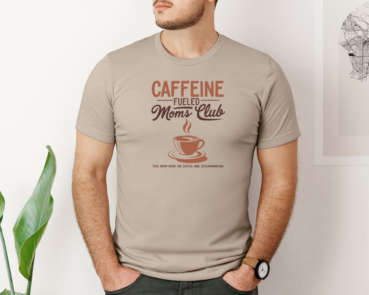 brand:Bella Canvas|color:Heather Tan|Coffee Mom Club Mothers Day Shirt Graphic T-Shirt