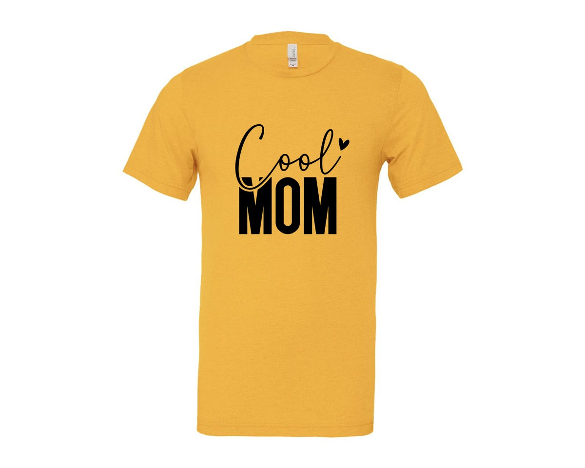 brand:Bella Canvas|color:Heather Yellow Gold|Cool Mom Funny Mom Mama Graphic T-Shirt