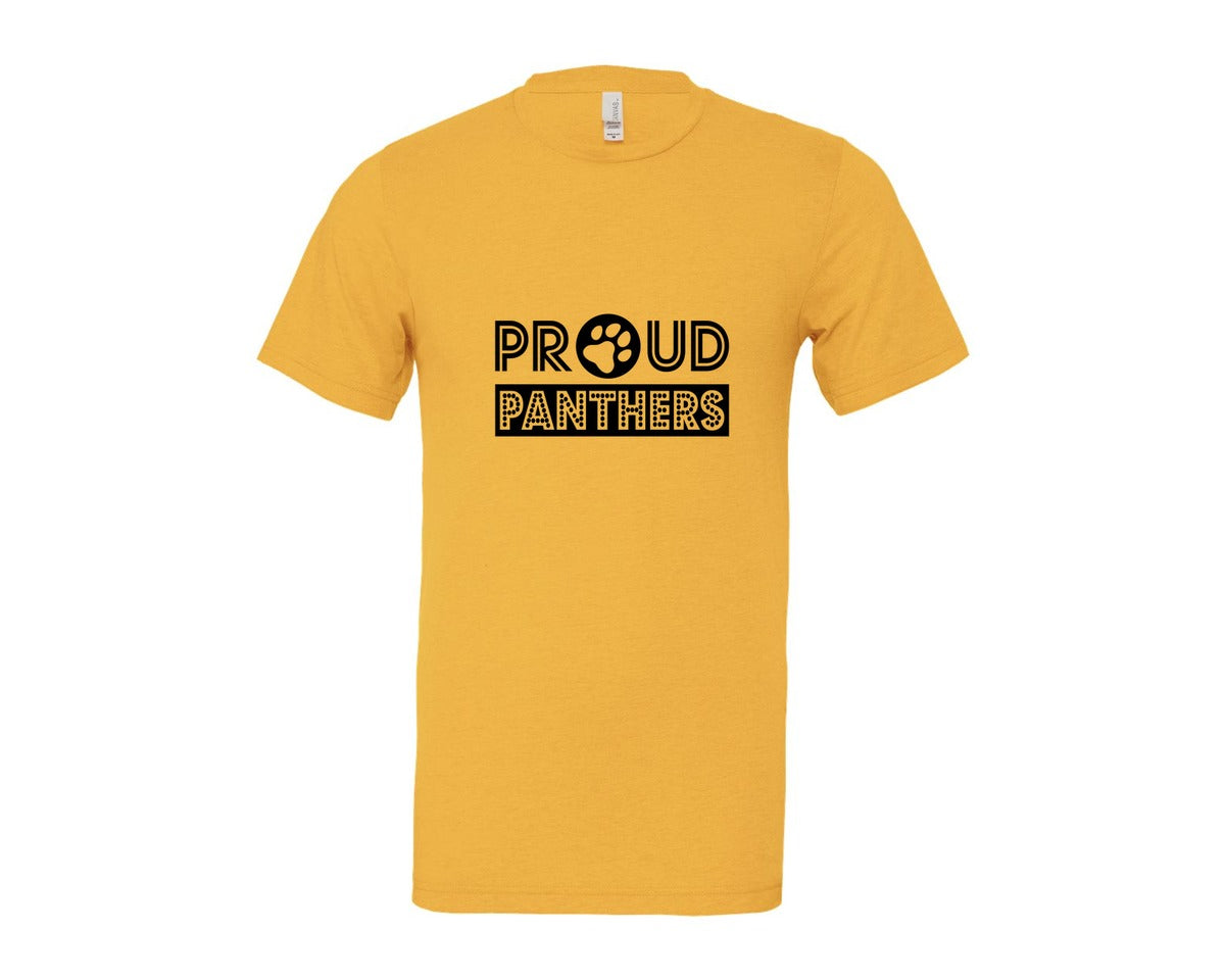 brand:Bella Canvas|color:Heather Yellow Gold|Panthers 4 In 1 Pack Graphic T-Shirt