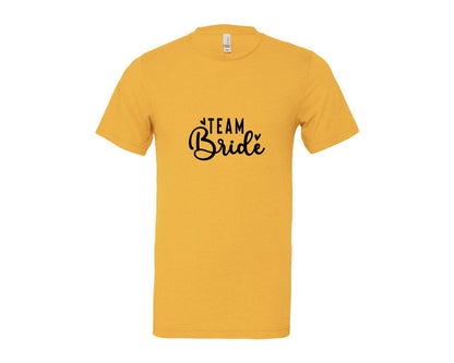 brand:Bella Canvas|color:Heather Yellow Gold|Team Bride Bride Graphic T-Shirt