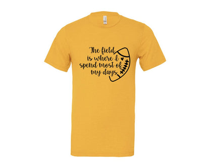brand:Bella Canvas|color:Heather Yellow Gold|Football Mom 103 Graphic T-Shirt