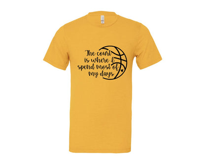 brand:Bella Canvas|color:Heather Yellow Gold|Basketball Mom 80 Graphic T-Shirt