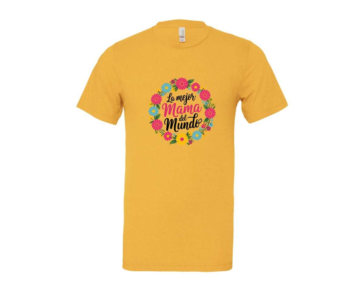 brand:Bella Canvas|color:Heather Yellow Gold|Spanish Mothers Day 6 Graphic T-Shirt