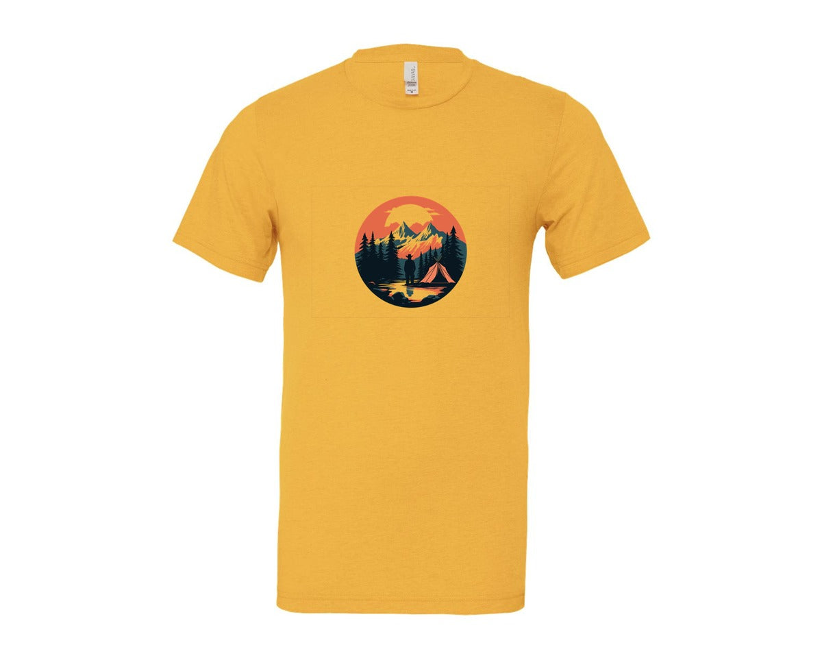 brand:Bella Canvas|color:Heather Yellow Gold|Camping T Shirt Vector Design 6 Graphic T-Shirt