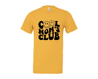 brand:Bella Canvas|color:Heather Yellow Gold|Cool Moms Club Wavy 2 Graphic T-Shirt