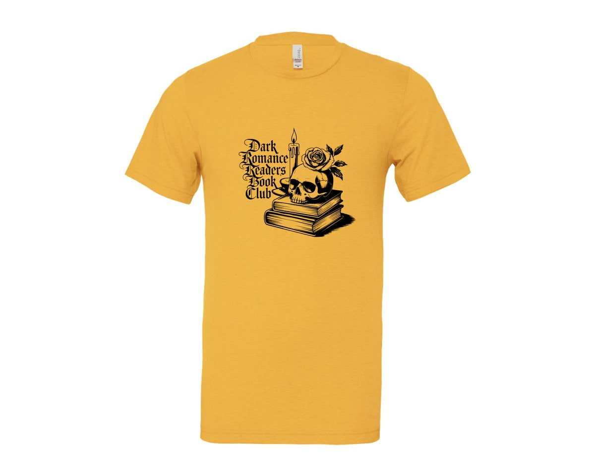 brand:Bella Canvas|color:Heather Yellow Gold|Dark Romance Readers Book Club T Shi Graphic T-Shirt