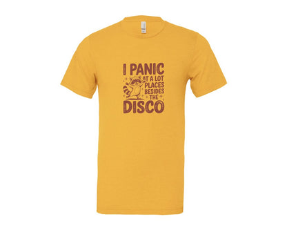 brand:Bella Canvas|color:Heather Yellow Gold|I Panic At Lot Places Besides The Disco 2 Graphic T-Shirt