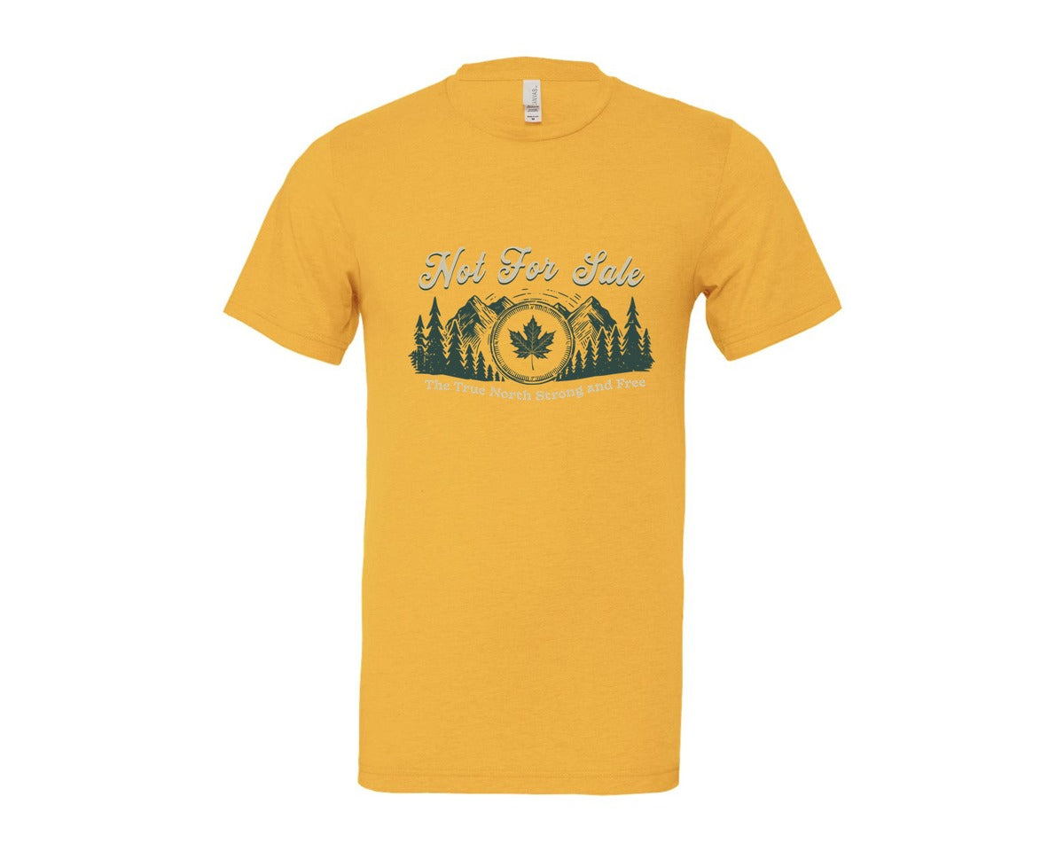 brand:Bella Canvas|color:Heather Yellow Gold|Canada Is Not For Sale T Shirt Design 11 Graphic T-Shirt