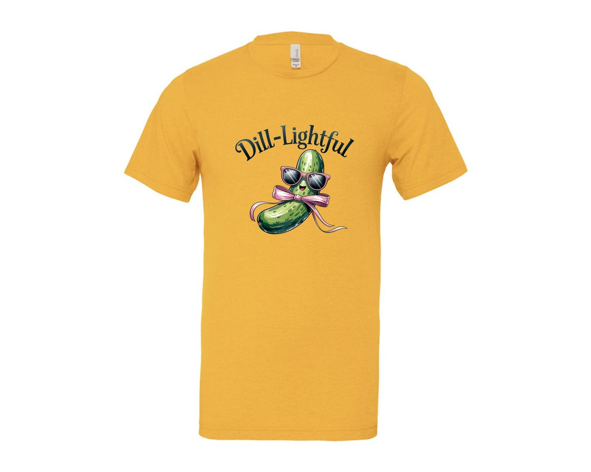 brand:Bella Canvas|color:Heather Yellow Gold|Dill Lightful Funny Pickle 2 Graphic T-Shirt
