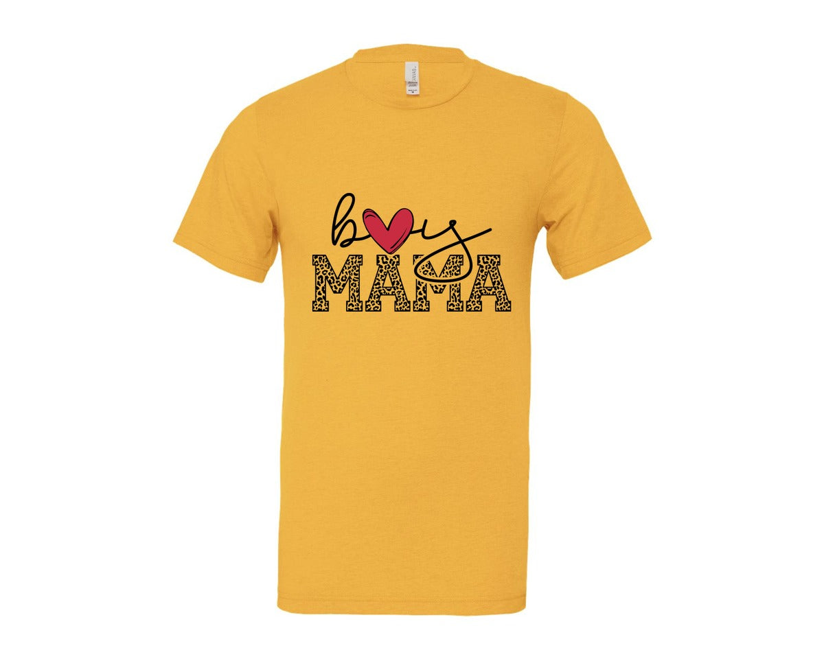 brand:Bella Canvas|color:Heather Yellow Gold|Boy Mama Mama Boy 2 Graphic T-Shirt