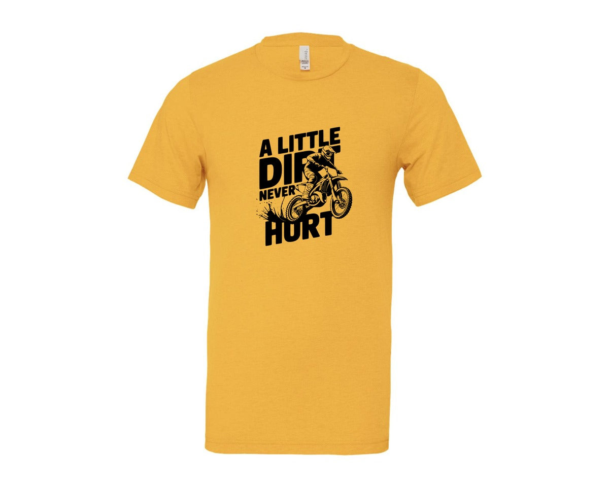 brand:Bella Canvas|color:Heather Yellow Gold|A Little Dirt Never Hurt T Shirt Des Graphic T-Shirt