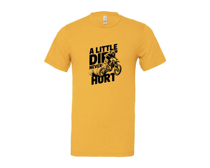 brand:Bella Canvas|color:Heather Yellow Gold|A Little Dirt Never Hurt T Shirt Des Graphic T-Shirt