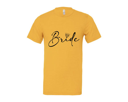 brand:Bella Canvas|color:Heather Yellow Gold|Bride Wedding Bridal Party 2 Graphic T-Shirt