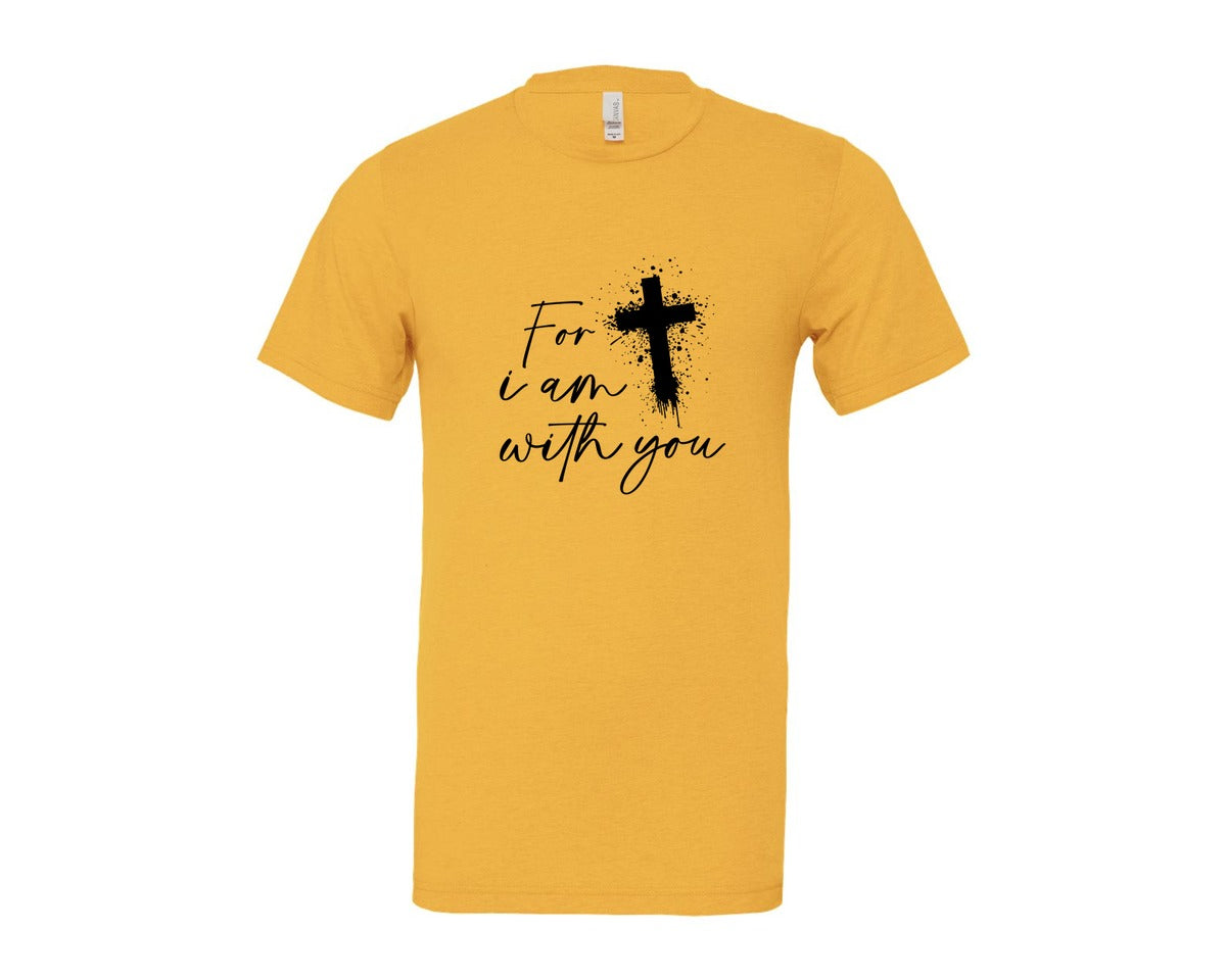 brand:Bella Canvas|color:Heather Yellow Gold|Fear Not Christianity Bible Graphic T-Shirt
