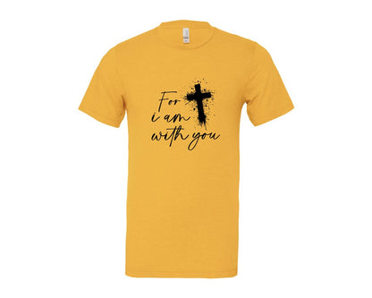 brand:Bella Canvas|color:Heather Yellow Gold|Fear Not Christianity Bible Graphic T-Shirt