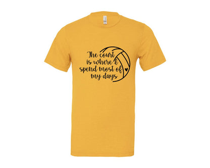 brand:Bella Canvas|color:Heather Yellow Gold|Volleyball Mom 24 Graphic T-Shirt