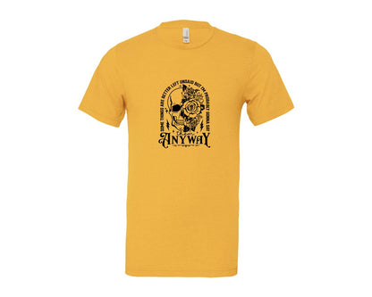 brand:Bella Canvas|color:Heather Yellow Gold|Some Things Are Better Left Unsaid 4 Graphic T-Shirt