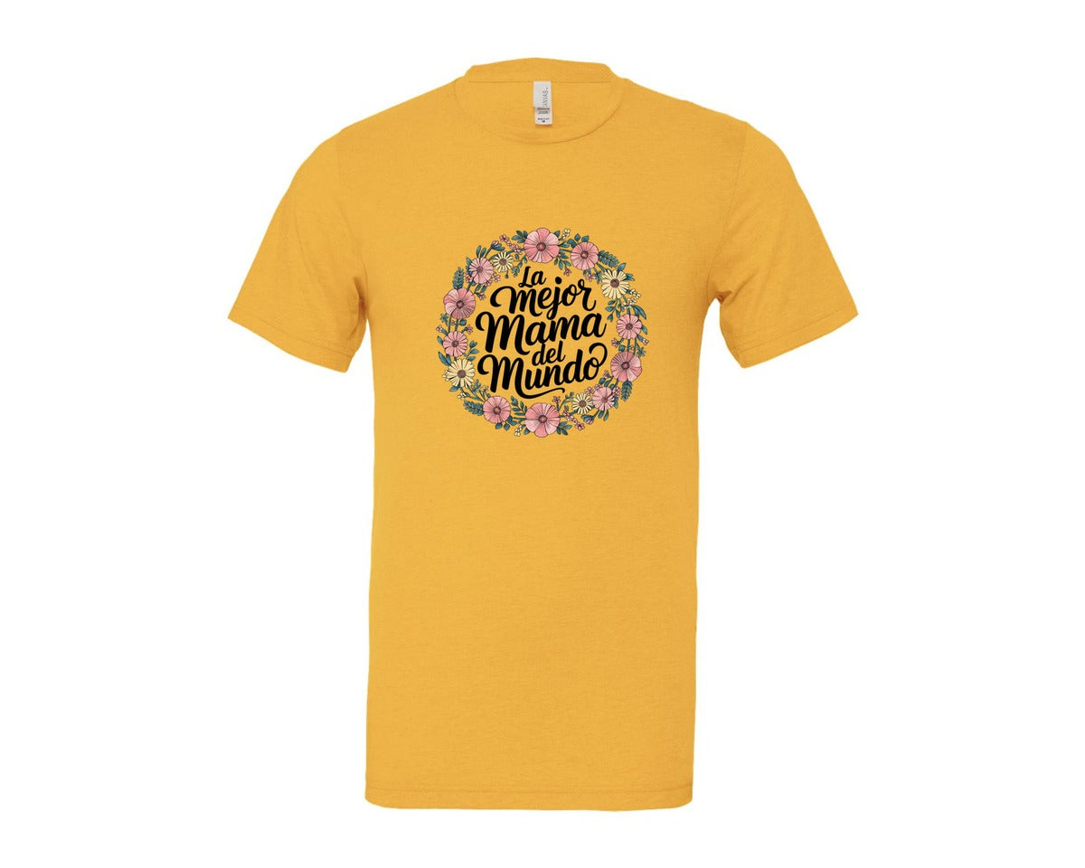 brand:Bella Canvas|color:Heather Yellow Gold|Spanish Mothers Day 5 Graphic T-Shirt