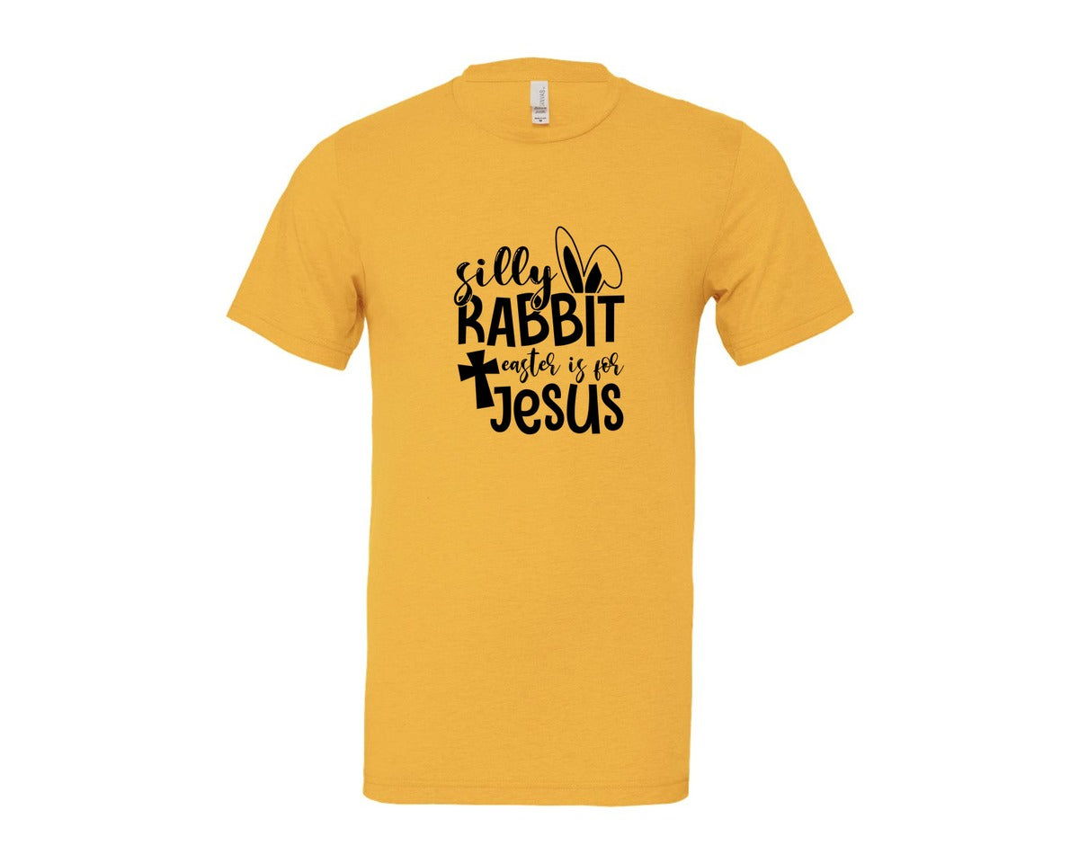 brand:Bella Canvas|color:Heather Yellow Gold|Silly Rabbit Easter Is For Jesus Ea Graphic T-Shirt