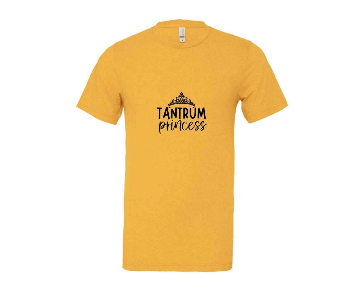 brand:Bella Canvas|color:Heather Yellow Gold|Tantrum Princess Graphic T-Shirt