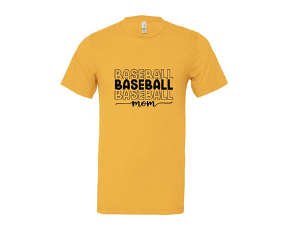 brand:Bella Canvas|color:Heather Yellow Gold|Baseball Mom Baseball Mom 3 Graphic T-Shirt