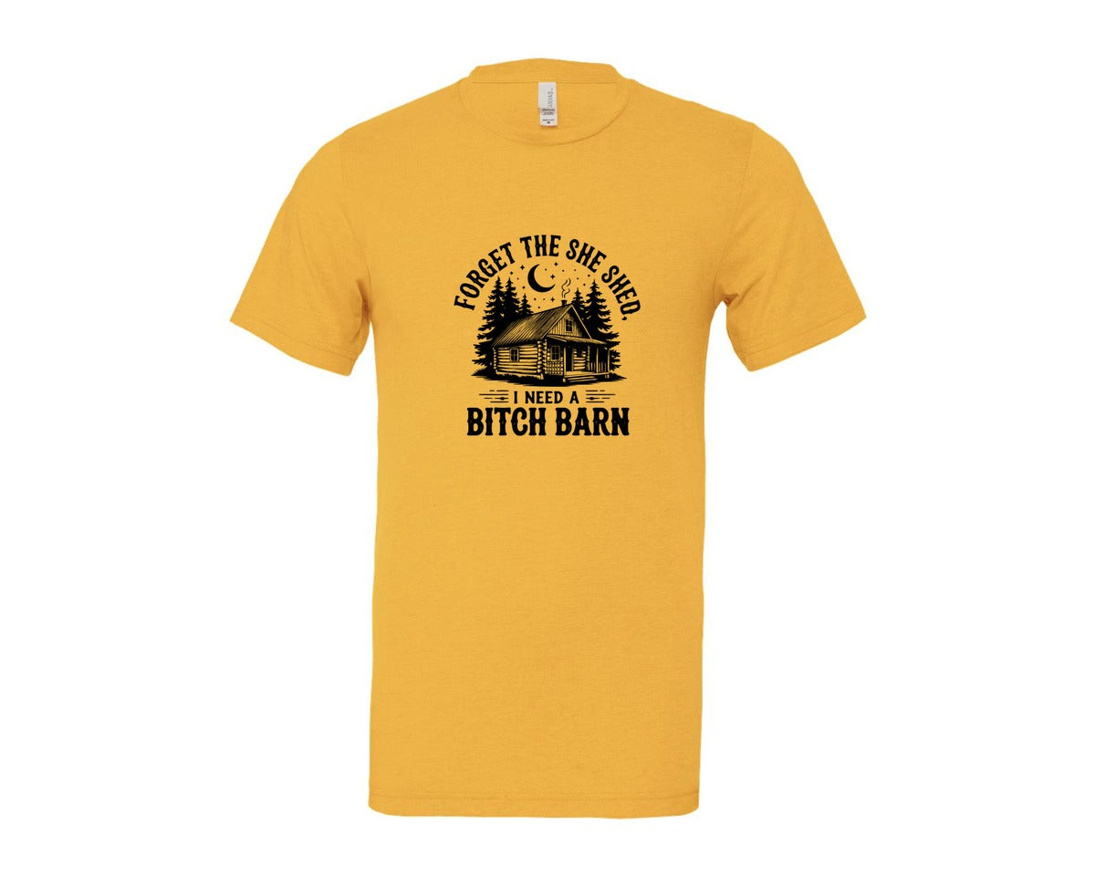 brand:Bella Canvas|color:Heather Yellow Gold|Farm Home Svgforget The She Shed Tshirt Graphic T-Shirt