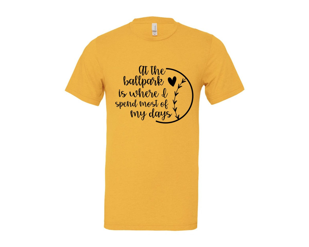 brand:Bella Canvas|color:Heather Yellow Gold|Baseball Mom Softball Mom 2 Graphic T-Shirt