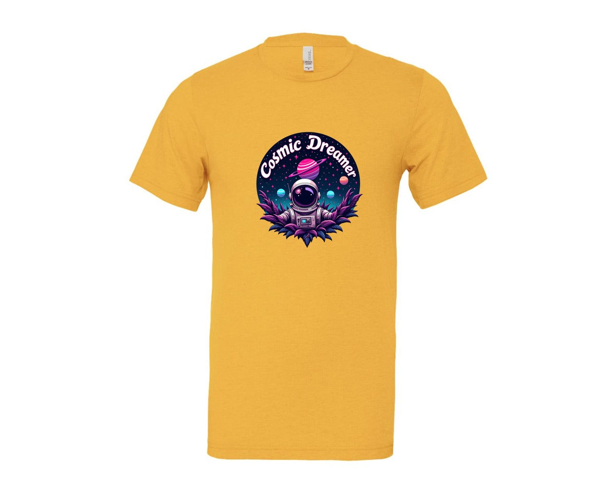 brand:Bella Canvas|color:Heather Yellow Gold|Cosmic Dreamer T Shirt Design Graphic T-Shirt