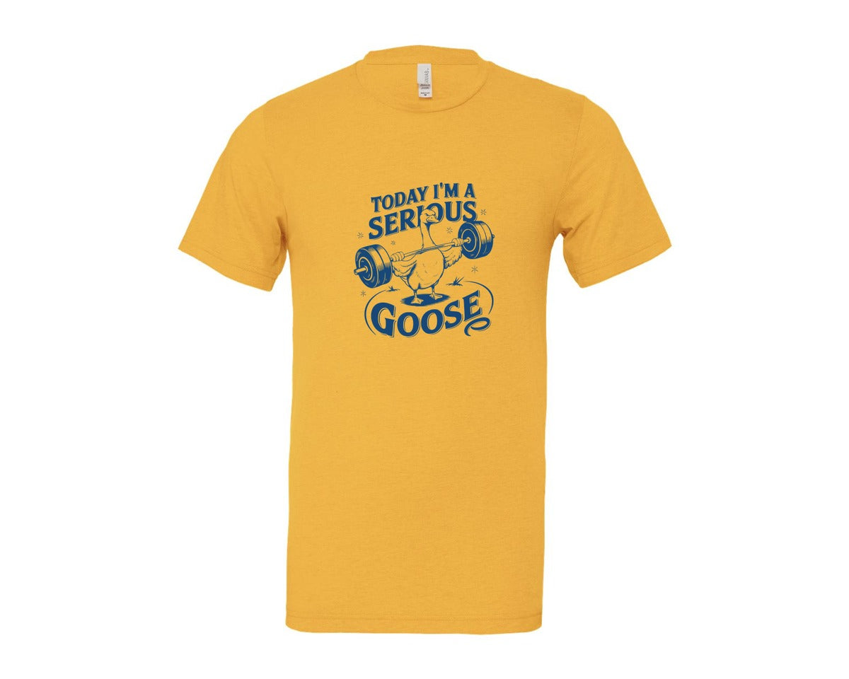 brand:Bella Canvas|color:Heather Yellow Gold|Today Im A Serious Goose Bird T Shirt 2 Graphic T-Shirt