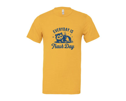 brand:Bella Canvas|color:Heather Yellow Gold|Everyday Is Trash Day Design Graphic T-Shirt