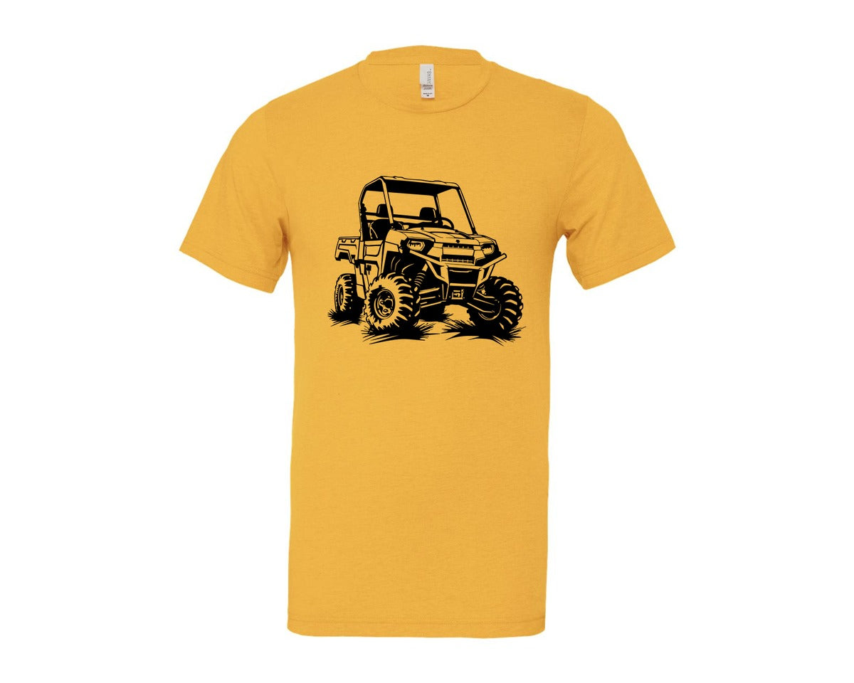 brand:Bella Canvas|color:Heather Yellow Gold|Atv Atv Riding Graphic T-Shirt