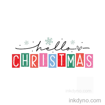 Hello Texture-01 DTF Transfer – Ready to Press (Christmas)