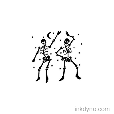Dancing Skeletons Under The Moonlight Design — DTF Transfer