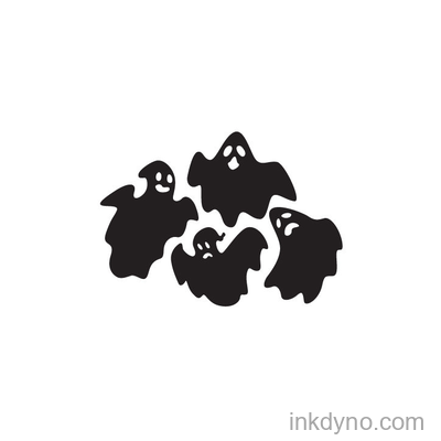 Whimsical Ghosts Halloween Dtf Transfer Design — DTF Transfer