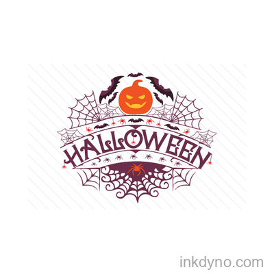 Spiderweb and Pumpkin Halloween