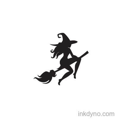 Witch Riding Broom