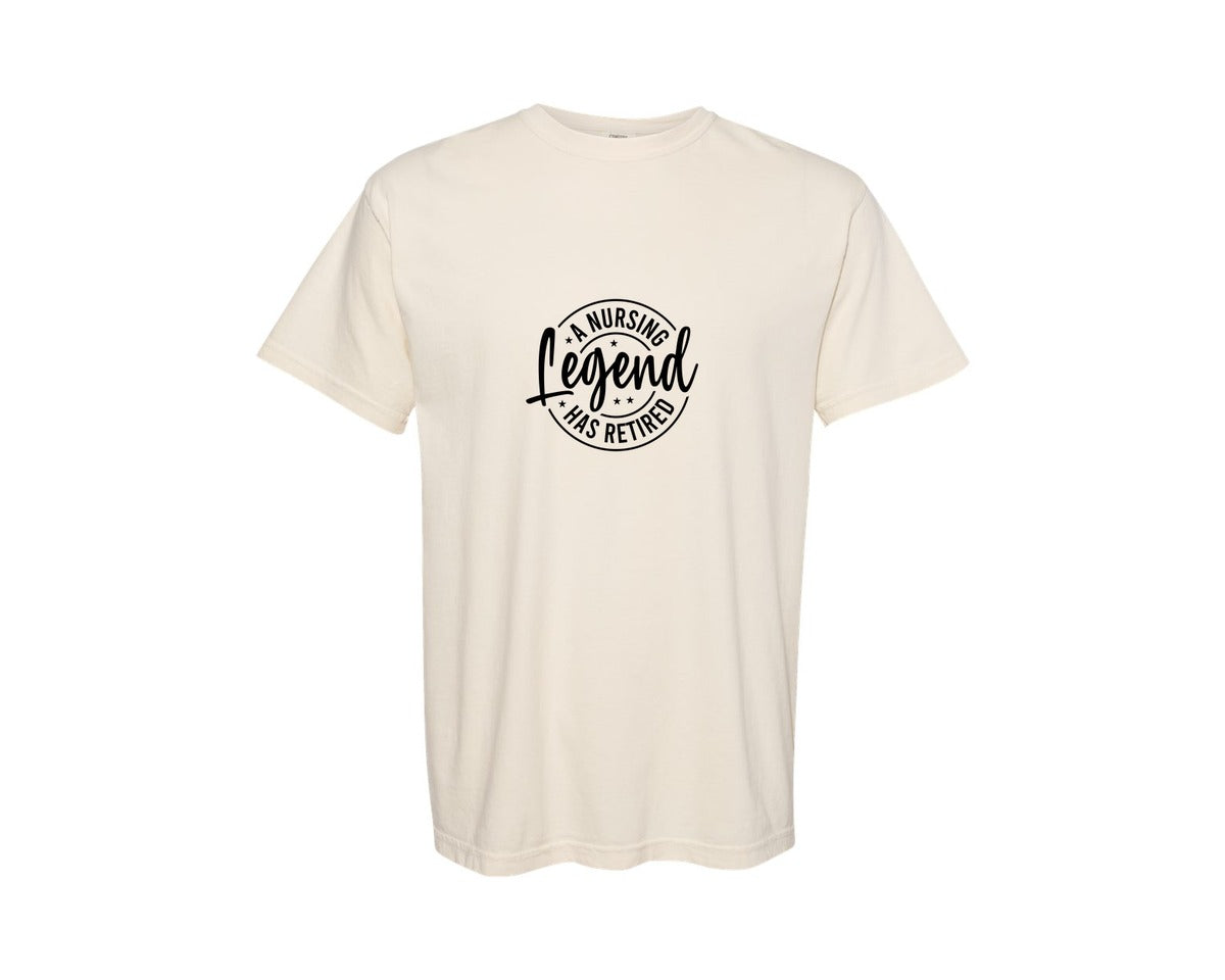 brand:Comfort Colors|color:Ivory|A Nursing Legend Has Retired 20 Graphic T-Shirt