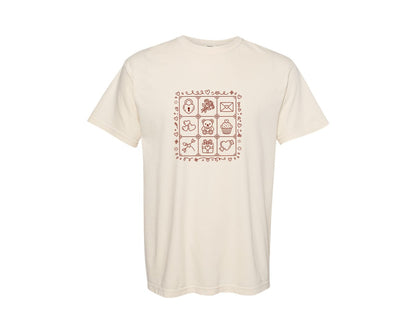 brand:Comfort Colors|color:Ivory|Valentines Design Graphic T-Shirt