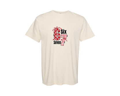 brand:Comfort Colors|color:Ivory|Valentine Six Seven Viral Valentine Graphic T-Shirt