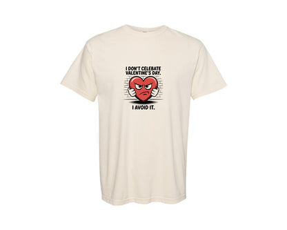 brand:Comfort Colors|color:Ivory|Anti Valentines T Shirts Design Graphic T-Shirt