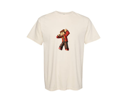 brand:Comfort Colors|color:Ivory|Minecraft Boy Dabbing Fall 10 Graphic T-Shirt