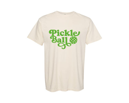 brand:Comfort Colors|color:Ivory|Pickleball Retro Classic Design Graphic T-Shirt