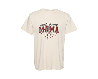 brand:Comfort Colors|color:Ivory|Cupids Favorite Mama 4 Graphic T-Shirt