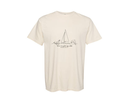 brand:Comfort Colors|color:Ivory|Jesus Line Art Christian Summer Graphic T-Shirt