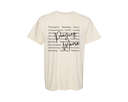 brand:Comfort Colors|color:Ivory|Praying Mama Words Mama Mom Graphic T-Shirt